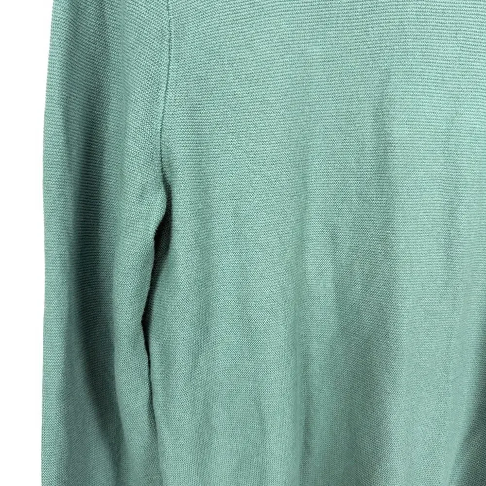 J Crew Mens Green 100% Cotton Pullover Sweater Long Sleeve Crew Neck NWT sz S